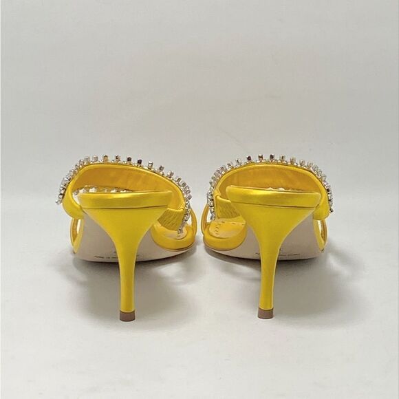 Manolo Blahnik Sako 70mm Silk Embellished Sandals size 37 - Picture 4 of 11